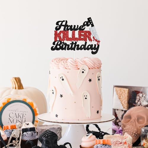 Halloween Zombie Vampire Bloody Cake Topper for Birthday & Horror Parties