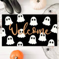 Halloween Horror Door Mat - 3D Ghost Welcome Doormat for Indoor & Outdoor Use - Cute Ghost Variation