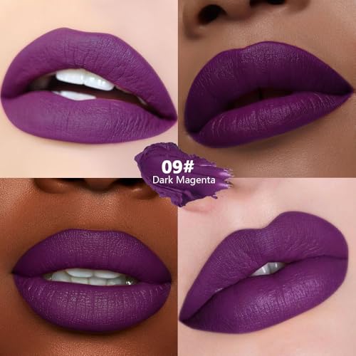 Dark Plum Purple Matte Lipstick - Lip & Face Paint Stick, Variation 09