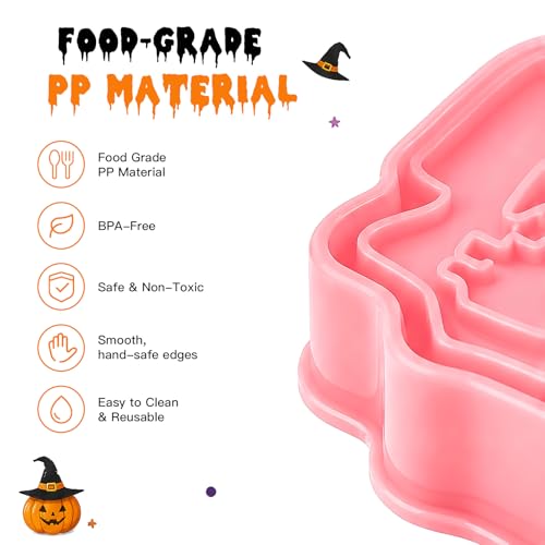 Halloween Cookie Cutters Set 8pcs, Cartoon Biscuit Molds for Cookies & Crafts
