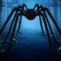 15FT Giant Halloween Spider Decor - Large Outdoor Haunted House Prop, Adjustable Legs, Black