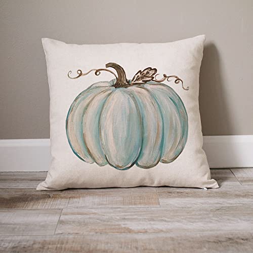 Watercolor Pumpkin Fall Pillow Covers Set of 2 18x18 Inches - Autumn Decor