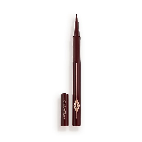 Charlotte Tilbury The Feline Flick Waterproof Liquid Eyeliner - Black Eyeliner Pen with a Quick-Drying, Matte Formula - Enriched with Intense, Highly-Pigmented Color Pay-Off - Super Brown