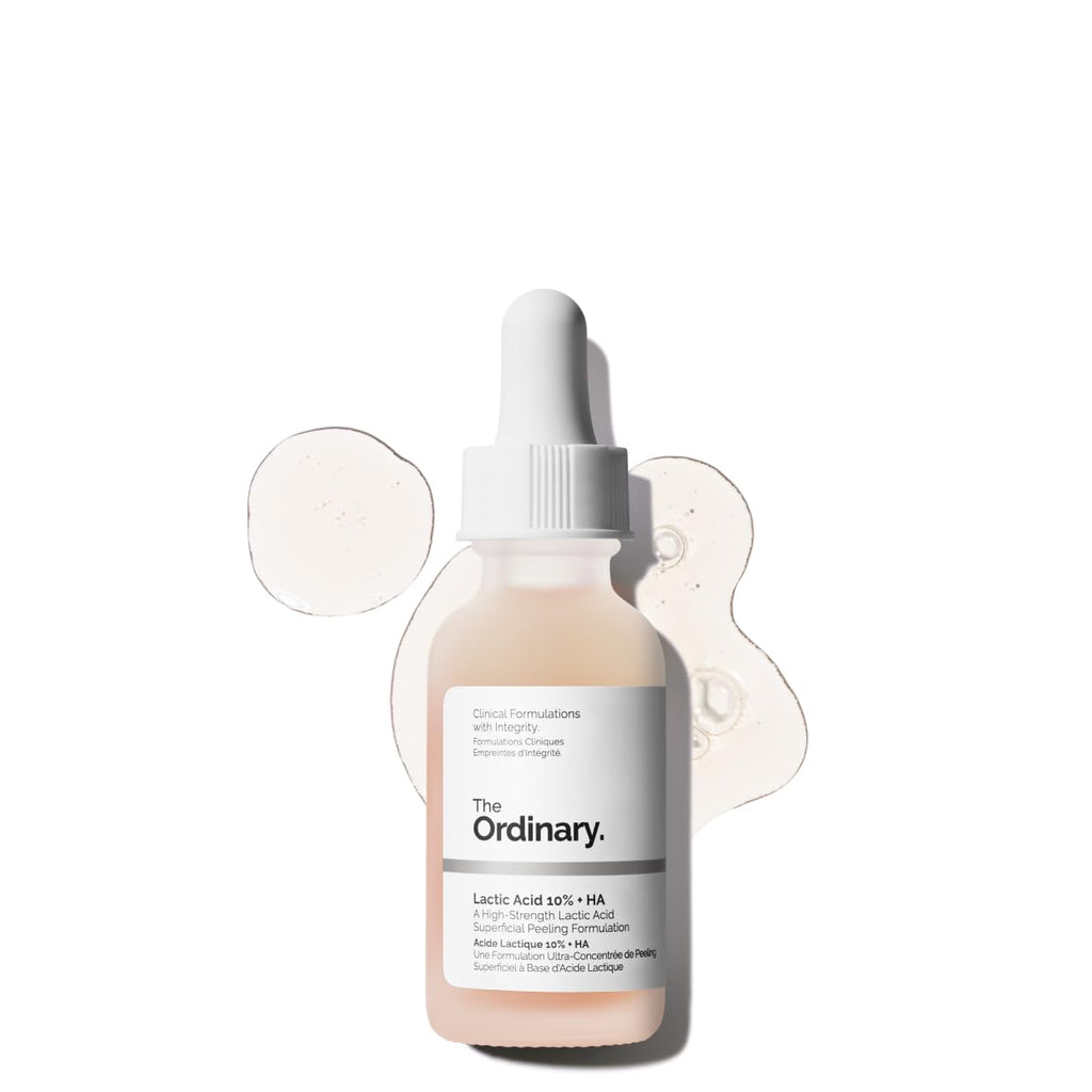 The Ordinary Lactic Acid 10% Exfoliating Serum - Brightening & Smoothing with Hyaluronic Acid, 1 Fl Oz