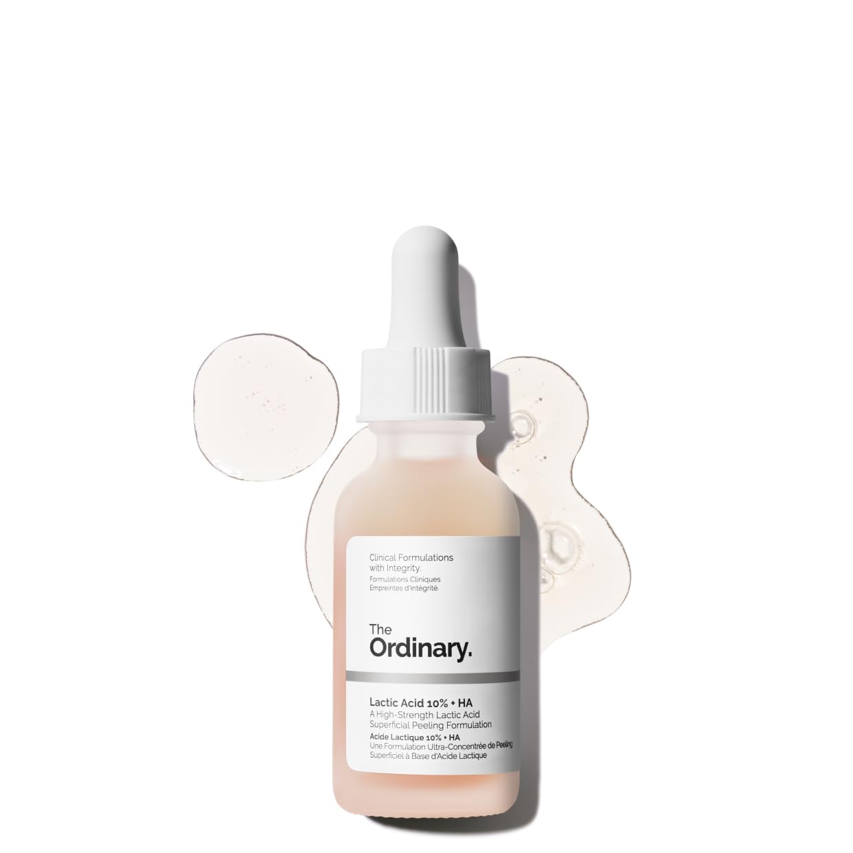 The Ordinary Lactic Acid 10% Exfoliating Serum - Brightening & Smoothing with Hyaluronic Acid, 1 Fl Oz