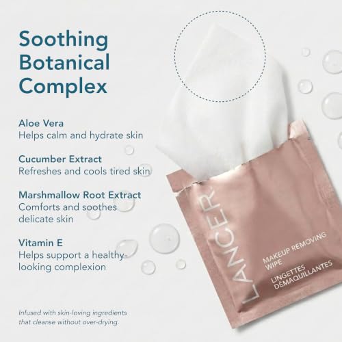 Makeup Remover Wipes - Gentle Facial & Eye Cleansing Cloths, 30 Count