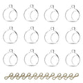 12-Pack Hanging Glass Tea Light Candle Holders with Jute Twine - 2.36 Inch Diameter Globe Ornaments for Weddings Christmas Halloween Parties