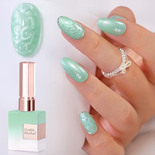 Gel Nail Polish 15ML - Pearl Green, Same Color & Bottle Soak Off Manicure