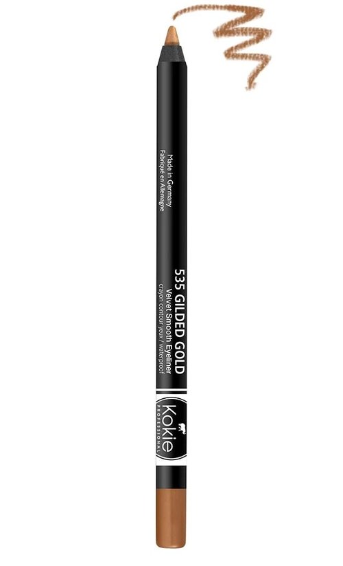 Kokie Cosmetics Waterproof Eyeliner Pencil - Velvet Smooth Gilded Gold, 0.042 Ounce