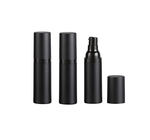 3 Pack Black Airless Pump Bottle Travel Lotion Bottles Cosmetic Cream Bottle Vacuum Pump Bottles Makeup Dispenser Container (30ml/1oz)