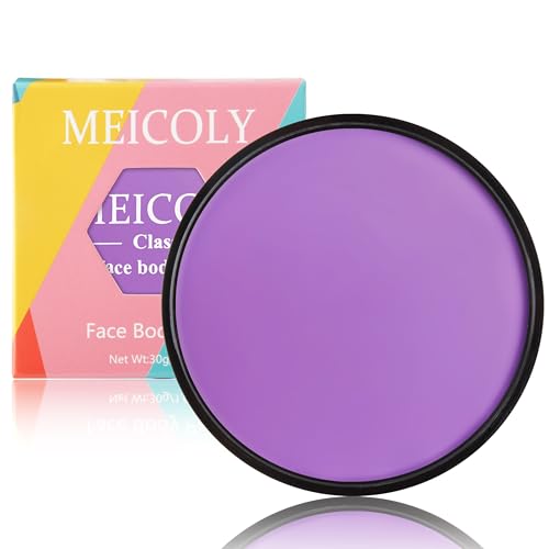 Purple Face Body Paint - 30g Water-Based Washable Full Body Makeup - Light Purple Variation