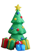 Lighted Christmas Inflatable Green Tree with Gift Boxes - 5 Ft Outdoor Holiday Decor