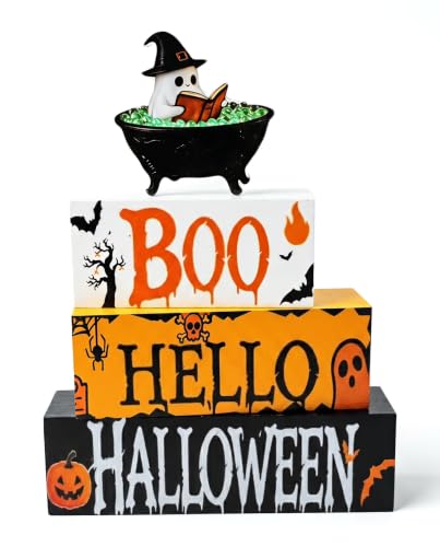 Halloween Ghost Bathroom Decor 4pcs Set - Black Ghost Restroom Accessories