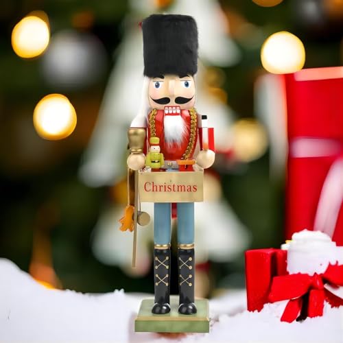 15 Inch Christmas Nutcracker Figures Set - Hand-Painted Wooden Deco - Variation of 15inch-c