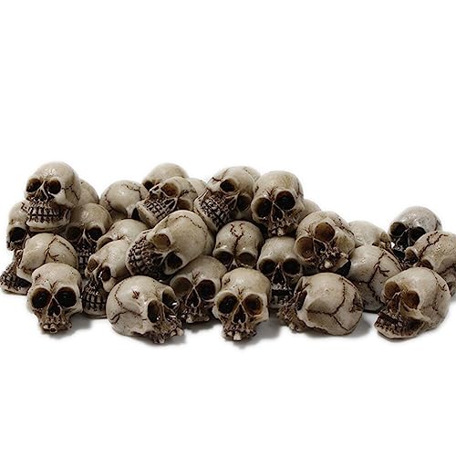 20PCS Miniature Skull Figurines Halloween Skeleton Decorations