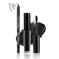 Black Matte Lipstick & Lip Liner Set - Bold, Long-Lasting Waterproof Lip Makeup - Variation: Black
