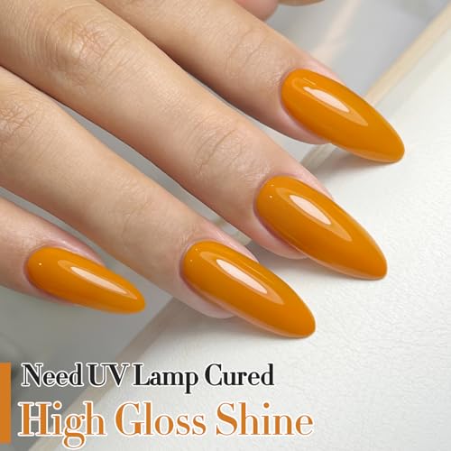 Double Rhythm 15ML Gel Polish - Ginger Yellow, Same Color & Bottle, Soak Off UV/LED Nail Polish for Manicure & DIY