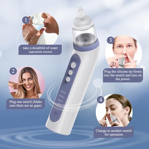 Eustachian Tube Unclogger, Ear Pressure Relief Device for Flying, Diving & Altitude Changes, Gentle & Controlled Airflow to Support Natural Pressure Equalization-Purple