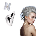 Halloween Ghost Face Hair Clips with Spooky Design - White Variation