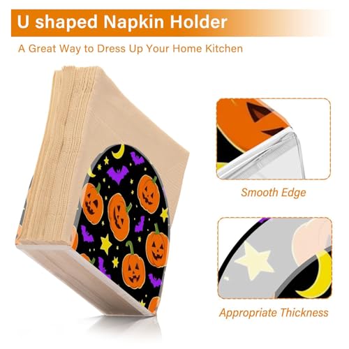 Halloween Pumpkin Bat Acrylic Napkin Holder with Variation Multi 54.15