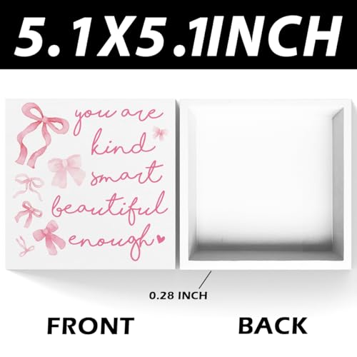Pink Inspirational Affirmation Wooden Sign for Dorm Room - Pink-2