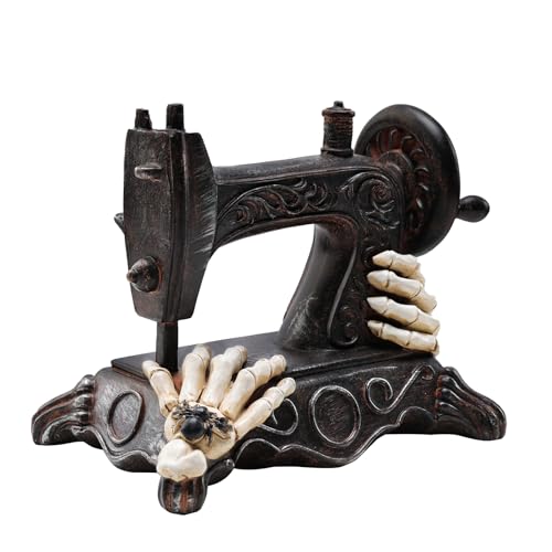 Halloween Mini Sewing Machine Tabletop Decor - Indoor Spooky Home Ornament