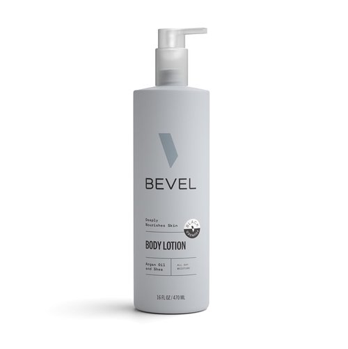 Bevel All Day Body Lotion for Men - Lightweight Formula with Shea Butter & Argan Oil | 16 Oz