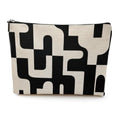 Abstract Geometric Makeup Bag - Trendy Cosmetic Pouch for Women & Girls - Large Capacity