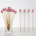 Pink Ghost Cocktail Picks 100 Pcs for Halloween Party Appetizers