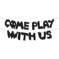 Halloween Banner - 6Ft Spooky “Come Play With Us” Decor for Haunted House & Party