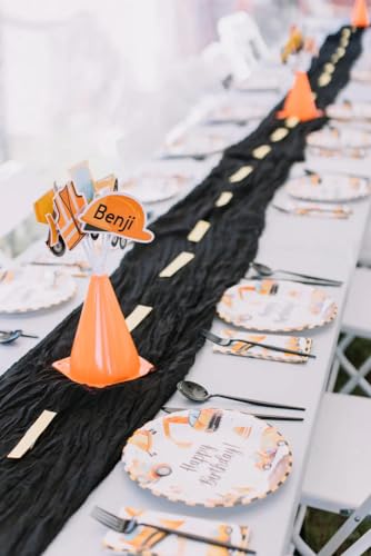 Black Cheesecloth Table Runner 3 Pack - 13.3ft Long, Elegant Wedding Decor