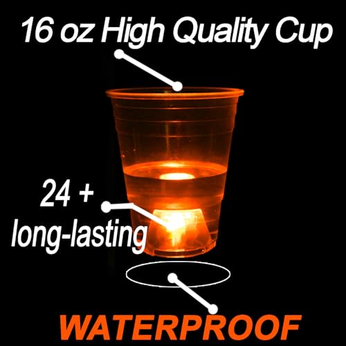 Glow Candy Corn Party Game Set - 22 LED Cups & 6 Halloween Balls for Halloween & Kids Parties