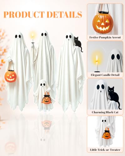 ALKB Halloween Window Clings Stickers - Ghost Halloween Window Decorations