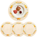 Fall Placemats Set of 4 Autumn Thanksgiving Table Decor Round Harvest Pumpkins