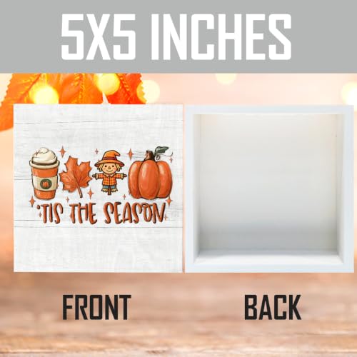 Fall Thanksgiving Decorations for Home Office - Tis' the Season Scarecrow Sign - A Fall 08