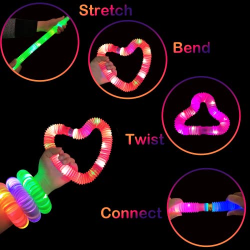 Halloween Light Up Party Favors 24PCS Glow Stick Bracelets & Necklaces - Kids Safe