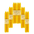 Lacaser Beeswax Tapered Candles Set - Yellow, Unscented, 12pcs, 9" Handrolled Dripless Dinner Table Decor