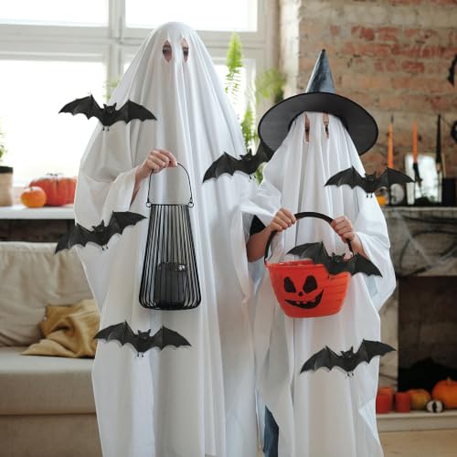 3D Bat Wall Decals with Foldable Wings - Halloween & Gothic Home Decor