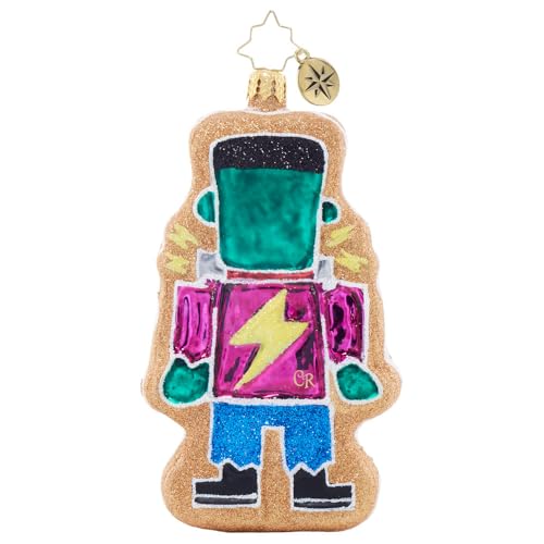 Christopher Radko Hand-Crafted European Glass Halloween Christmas Tree Ornament - Freaky Frankencookie Variation