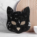 Halloween Spooky Black Cat Marble Cheese Board 11x9 inch - Ghostly Cat Design