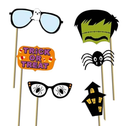 22PCS Halloween Photo Booth Props Set Spooky & Fun Party Decorations