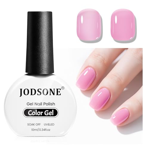 JODSONE Crystal Pink Gel Nail Polish 10ml - B54 Variation Long-Lasting UV Curing