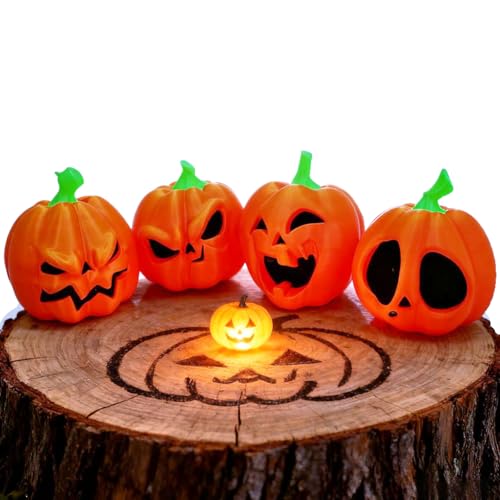 Halloween Pumpkin Desk Decor - 3D Printed Spooky Indoor & Outdoor Decoration - Variation C