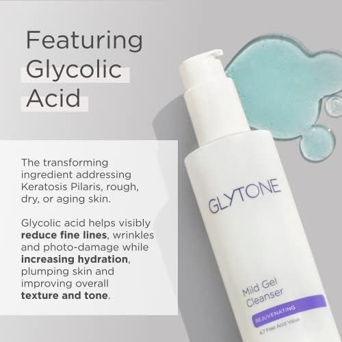 Glytone Mild Gel Cleanser - Exfoliating Face Wash with 4.7% Glycolic Acid - Vegan & Fragrance-Free - 6.7 fl. oz.