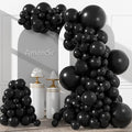 Black Balloon Arch Garland Kit - 153pcs with Different Sizes & Accessories - Black Variation