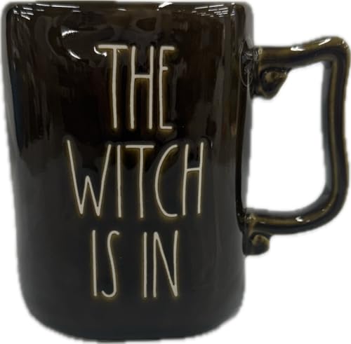 Ceramic Halloween Mug - The Witch Is In - Brown - Rae Dunn