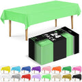 Light Green Plastic Tablecloths 24 Pack - Rectangular 54x108 Inches - Party & Event Decor