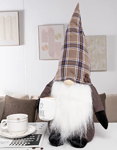 I Love Coffee Gnome Plush Figurine - Scandinavian Nordic Home Decor