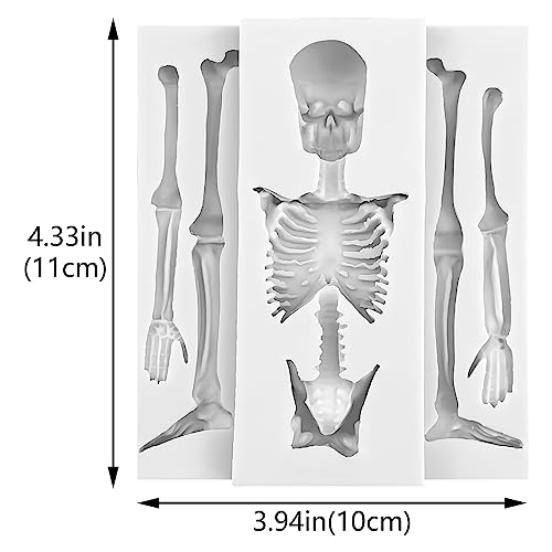 Halloween Skull Skeleton Silicone Mold for Cake Decorations and Candy