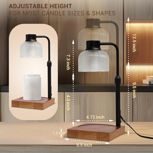 Candle Warmer Lamp with Timer - Brown, Safe Flameless Wax Warmer for Home and Gift